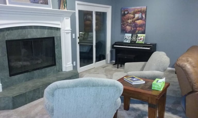 Living room refresh โ dust-free surfaces, tidy floors
