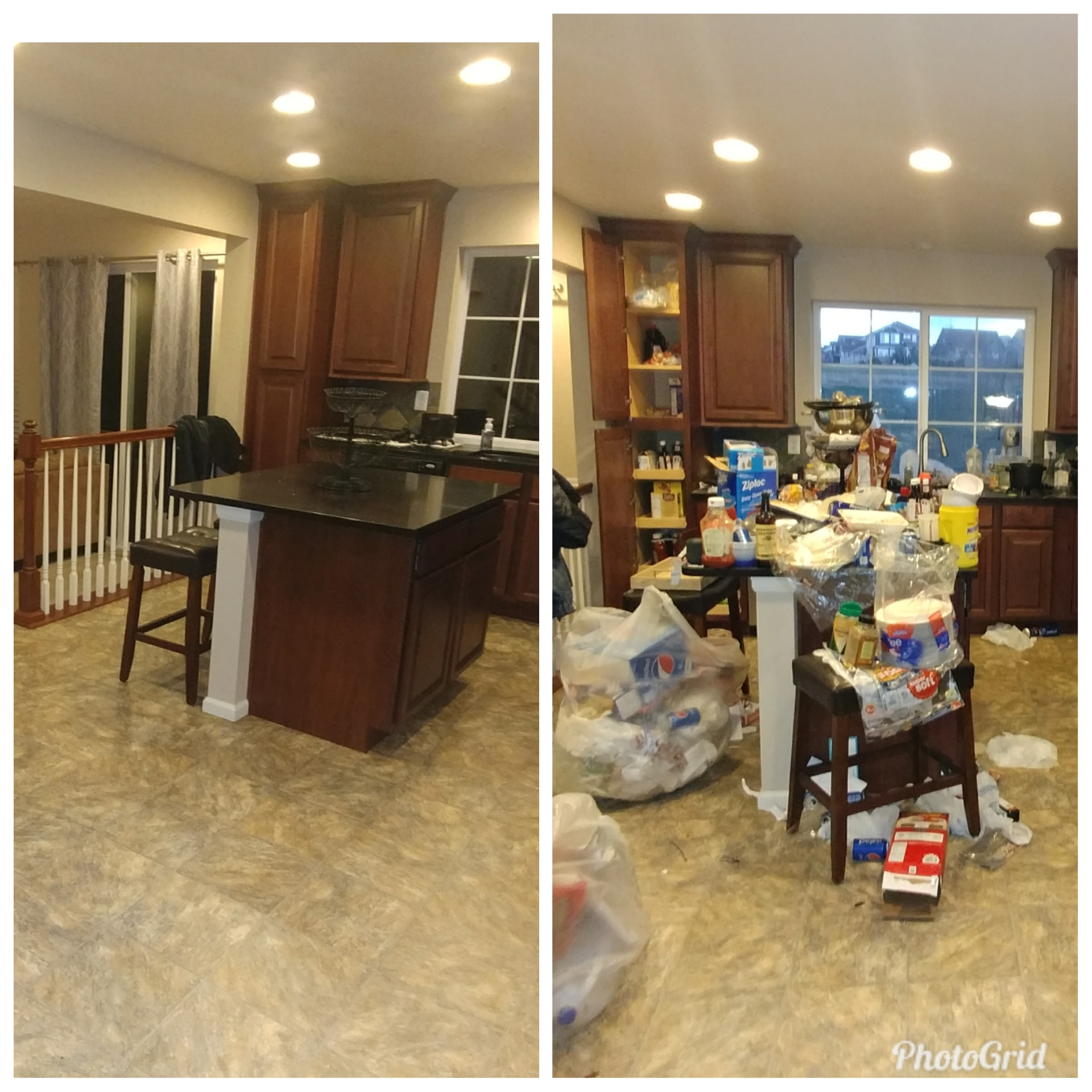 Real kitchen — before and after
