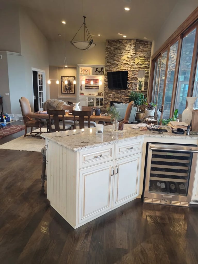 Recurring kitchen clean โ counters, appliances, floors