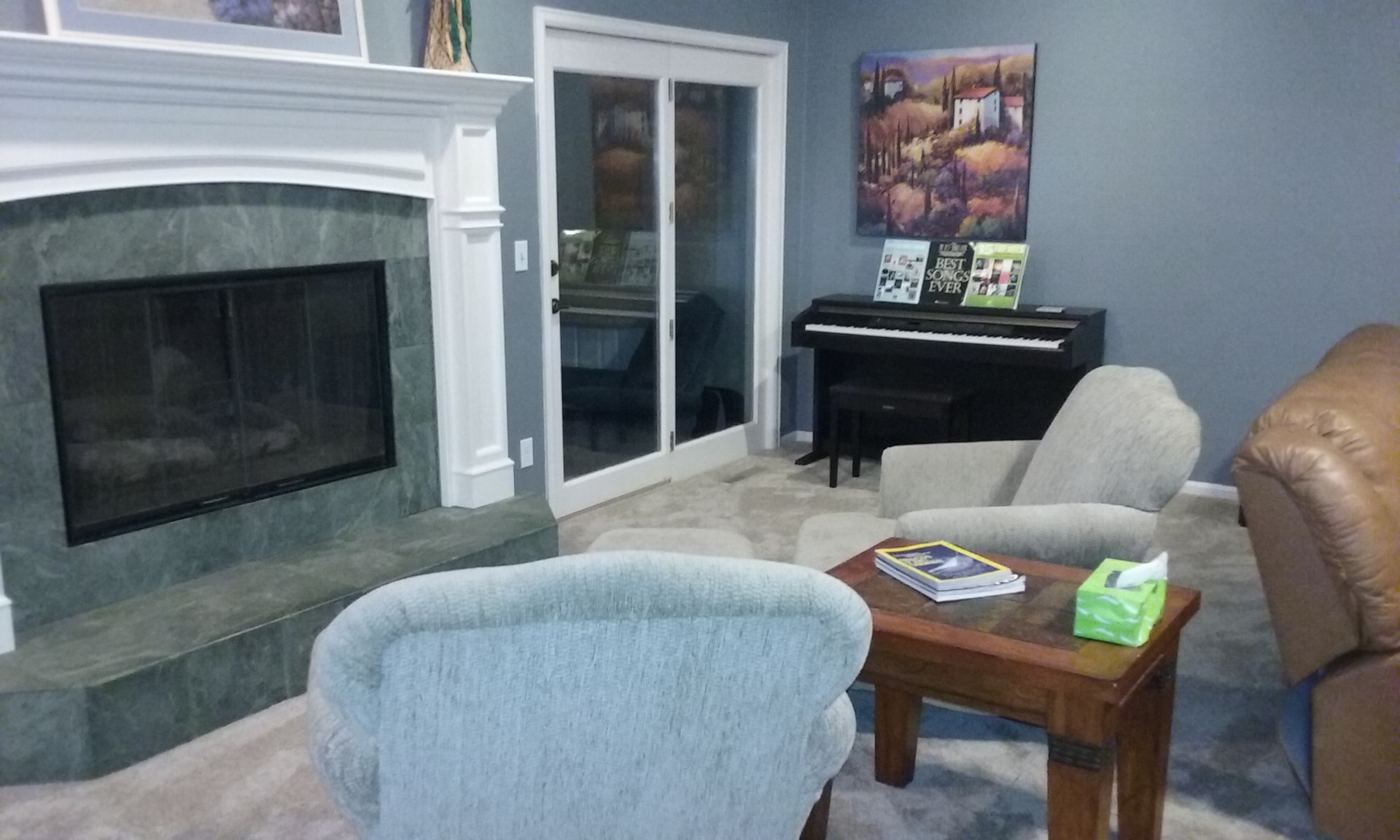 Living room refresh — dust-free surfaces, tidy floors